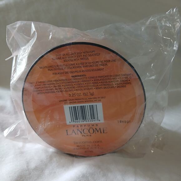 Rare Sealed NIB Lancome Paris Tresor perfumed Body Powder 3.25 oz Discontinued - Picture 5 of 5